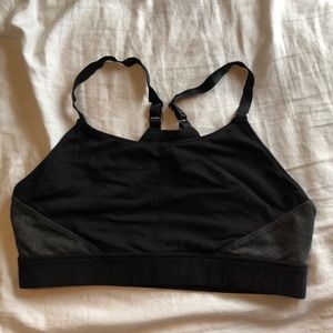 Black sports bra.